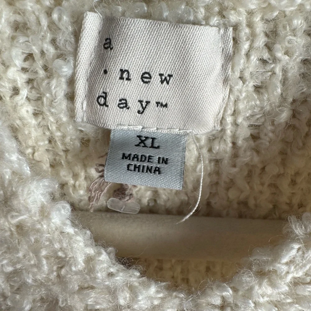 A New Day Hoodie Sweater Size XL there are a few pulls on it - Picture 4 of 6